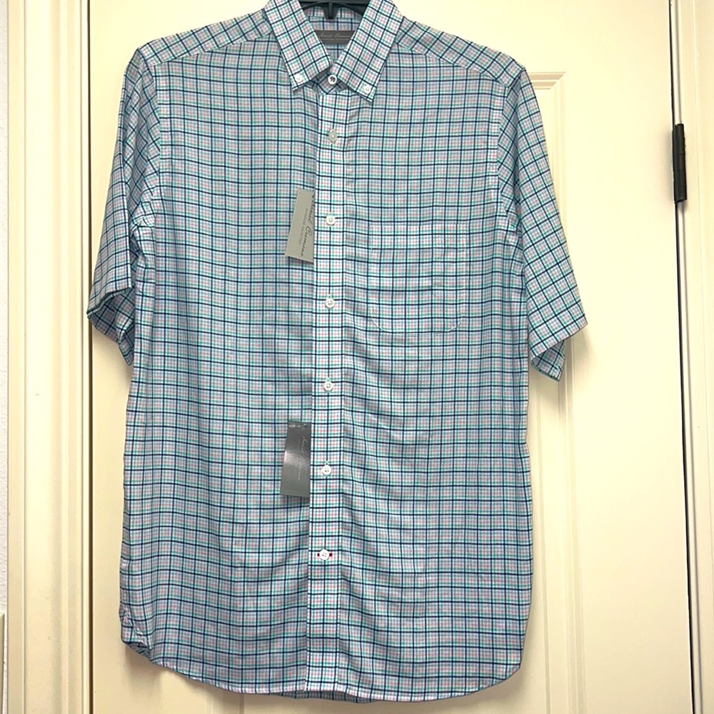 NWT Daniel Cremieux Short Sleeve Button Down Shirt, Small